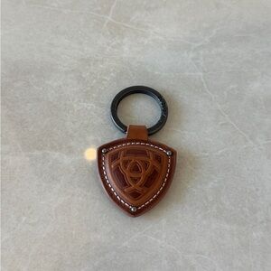 Ariat Brown Leather Keychain